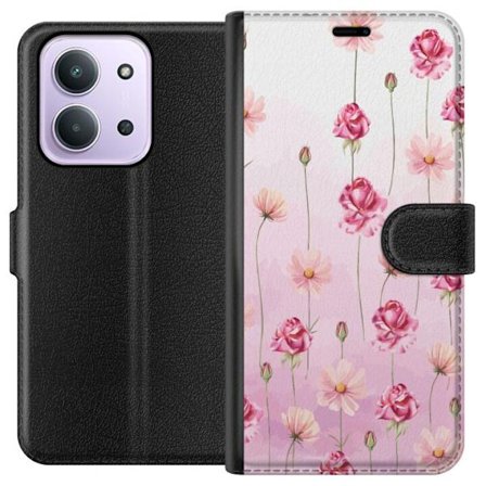 Kompatibelt Lommeboketui til Xiaomi Redmi 15C Rose Petal Whisper