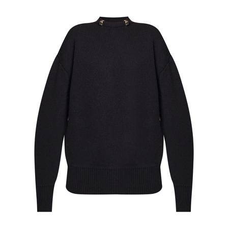 Bottega Veneta Round-neck Strik Sort, Dame Striktrøjer