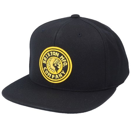 Brixton - Musta snapback Lippis - Rival MP Black/Gold Snapback @ Hatstore