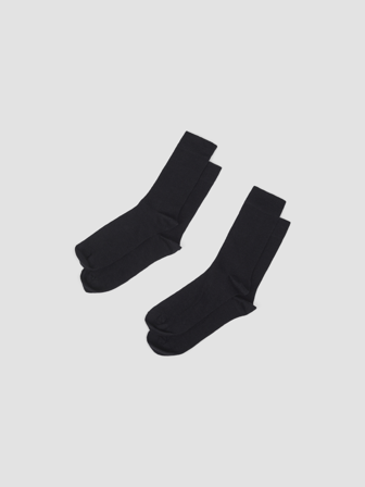 MATCH - Grant 2 pk sokk med ull - Redford - Herre - Pysjamas & Undertøy - Svart - 40-45 - 58% ull, 40 % polyamide, 2% elastan