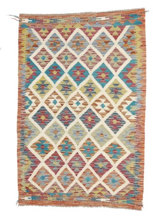 Alfombra Oriental Kilim Afghan Old Style 98X149 Marrón/Naranja (Lana, Afganistán)