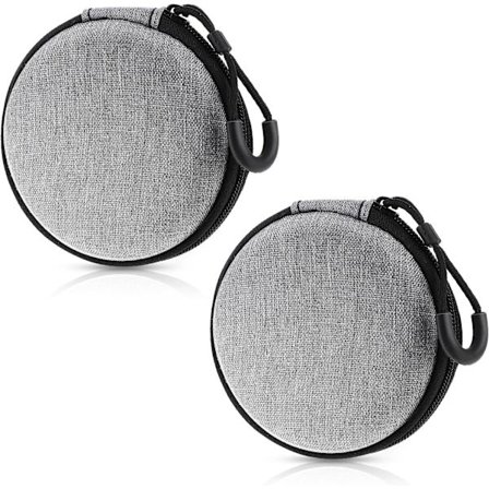 2 stk. Hovedtelefonboks Mini Headset Etui Hovedtelefon Bærbar Harddisk EVA Elektronisk Enhed Beskyttelsesboks (2 × Rund)