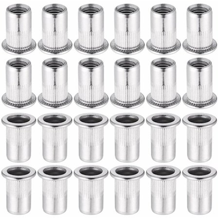 60 stk 304 rustfritt stål nagelmutter M8 flat head blind mutter gjengede nagel nagelmutter for gjengede innsettings tang