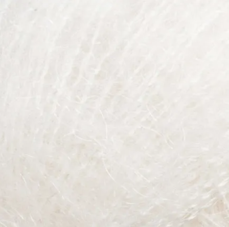 Järbo GARN Fin Mohair-Silke Naturhvit 31520, 25g