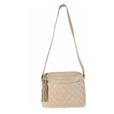 Chanel - Axelremsväskor - Beige - Dam - Storlek: One Size, Dam, Storlek: ONE SIZE