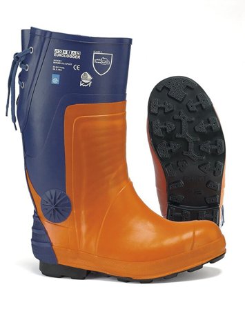 Nokian Euro Logger 3 Savbeskyttelsesstøvle orange/blå 45, Sko