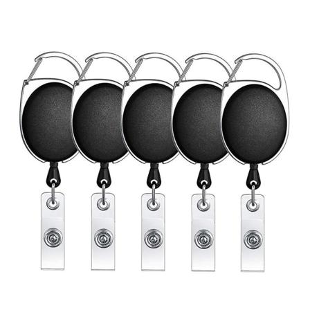 5 stk Udendørs Edc nøglering Teleskopisk zinklegering wire reb nøglering Anti-tabt tyveri spænde Clip nøglering holder Camping rejsesæt