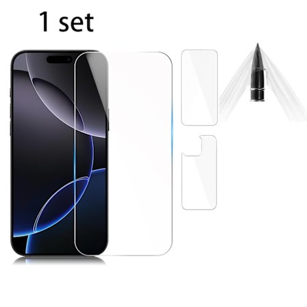 iPhone 16 Pro - 1set Fram&Baksida Hydrogel Skärmskydd HD 0,2mm