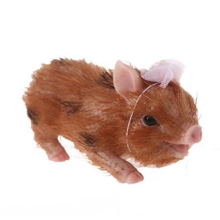 Simuleret gris til dukke julegave baby tidligt pædagogisk legetøj Sødt dyr til dukke Silikone lavet juleafslapningslegetøj