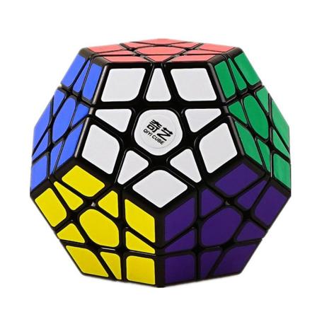 Qiyi Megaminx magisk kube 3x3 klistremerkeløs dodekaeder hastighetskuber hjernetrim vri puslespill leketøy Megaminx Fidget-leker Cubo Rubix Black