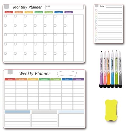 Magnetiske planlæggere til hele familien - dag, uge og måned