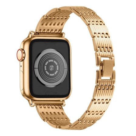 Apple Watch (45 mm) elegant klockarmband i rostfritt stål - Roséguld