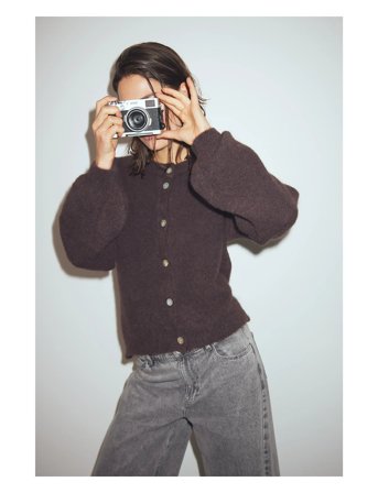 Noella Kae Knit Cardigan - Brown - XS/S