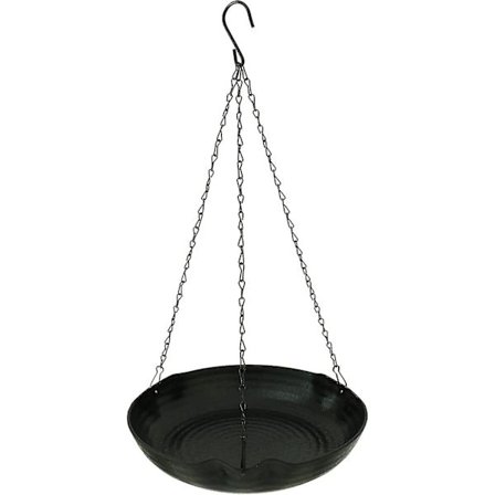 Hängande fågelbadskål, för kolibri, rödhake, blåfågel etc., för utomhusträdgård, däck, mark, veranda, 12 tum imitation keramik modern design 