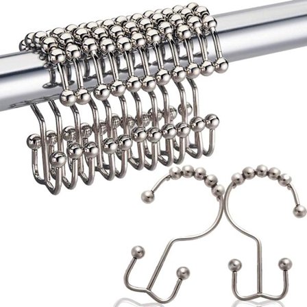 Duschdraperikrokar Rostfria Duschdraperiringar Metall D