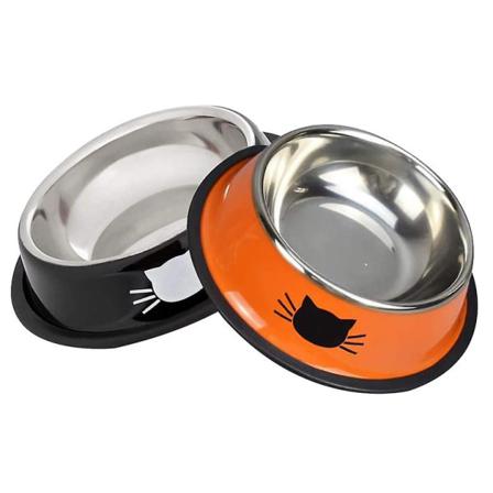 2st Kattskålar I Rostfritt Stål Kattskål För Husdjur