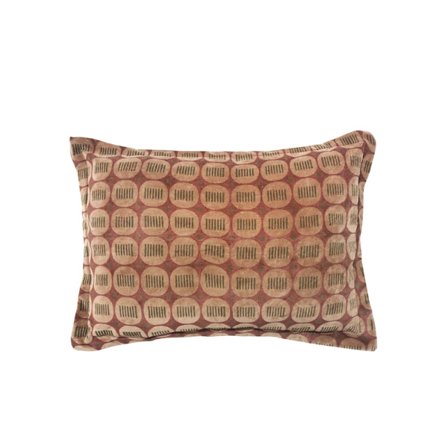 Dekorativ pude, 60x40 cm, flerfarvet lyserødt stof