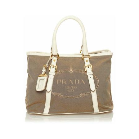 Prada Vintage, Pre-owned Tote Bags Bruin, Dames, Maat:ONE Size