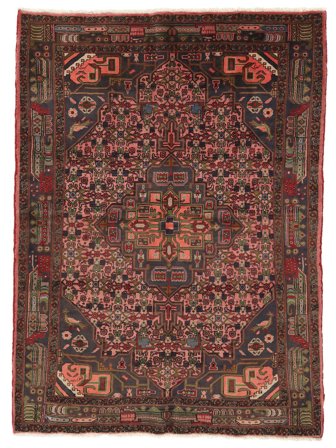 Tapis Koliai 154X209 Noir/Rouge Foncé (Laine, Perse)
