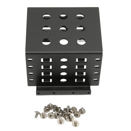 2,5-tums HDD-monteringsställ Aluminiumlegering Ihålig design Hög hårdhet 2,5-tums hårddiskbur för 2,5-tums IDE HDD SSD Svart