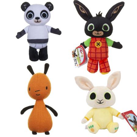 4-pak BING plysdyr Bing Flop Charlie Pando plyslegetøj 20cm multifarvet