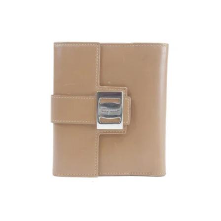 Salvatore Ferragamo Pre-owned, Pre-owned Leather wallets Bruin, Dames, Maat:ONE Size
