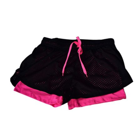 Sport Fitness Yoga Shorts för Kvinnor 2-i-1 Snabbtorkande Atletiska Löparshorts Jogging Elastisk Midja