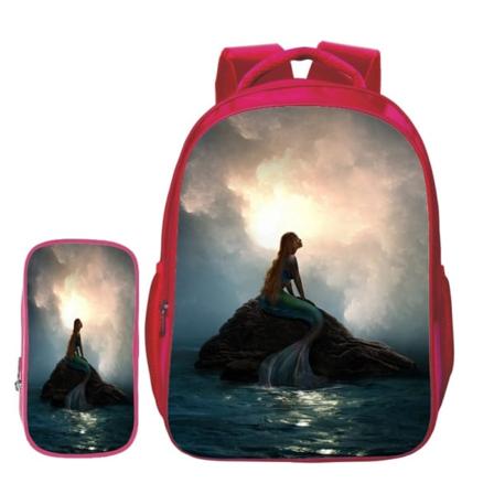 Pieni merenneito koululaukku Tyttöjen Lapset Reppu Disney Princess Gray