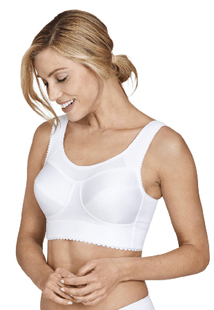 Miss Mary of Sweden Cotton Simplex Low Impact Sport-bh Utan Bygel Träningskläder Dam Vit 90g