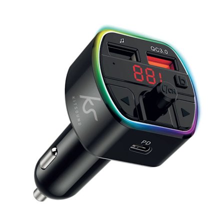 KITSOUND BT-FM-äänimuunnin musta