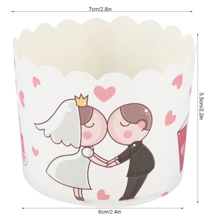 Valentine's Day Cupcake Decorations, Heart-Shaped Cupcake Wrappers Waterproof Nonstick 125pcs For Wedding Party, Colorful Cupcake Liners