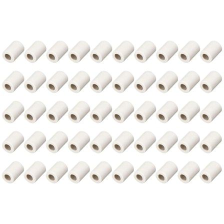 20/50 stk. 4 mm Dia Enkelthulls Keramisk Rør Høytemperaturbestandig Isolerende Rør Elektronisk Ledningsbunt Porselensforing