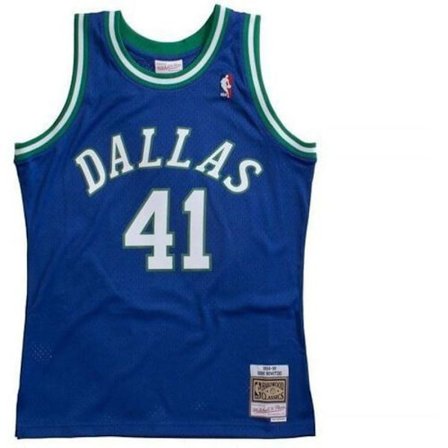 T-shirt - Mitchell & Ness - D Mavericks D Nowitzki - Blå - Sportswear - Størrelse L