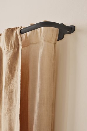 Jotex - Gardinstang Dobbel 110-186 Cm Matt black - AURI - Kjøp Gardinstenger hos Jotex