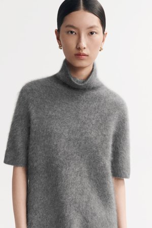 Soft Goat - Brushed Turtleneck - L - Grey