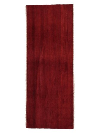 Gabbeh Perzisch Fine Vloerkleed Handgeknoopt 73X200 Tapijtloper Donkerrood/Zwart Perzië/Iran