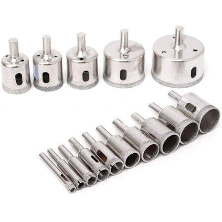 15 stk. hulsave diamantbor hulsav flise glas marmor 6-50 mm