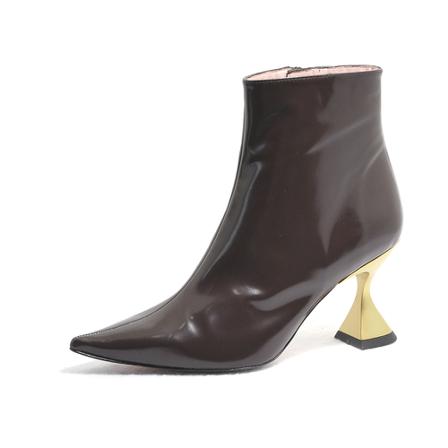 Ras Heeled Laarzen , Bruin , Dames , Maat: 36 EU Enkellaarsjes