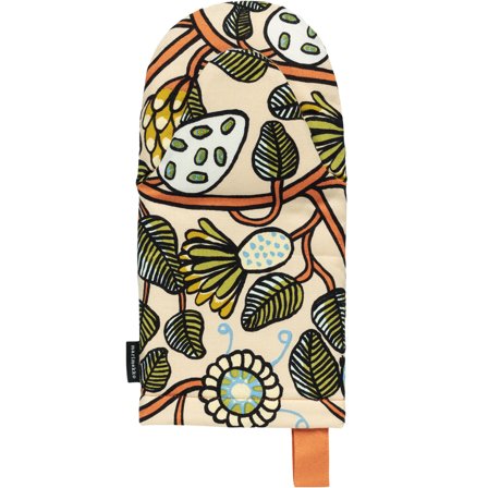 Marimekko Pieni Tiara grytvante, sand/grön/orange | Utematlagning > Grillar > Grillhandskar | Bagaren och Kocken
