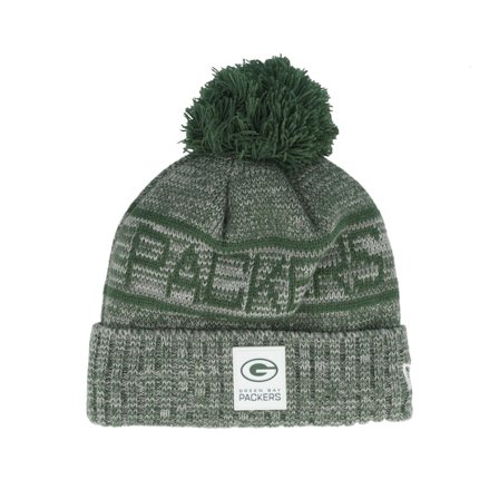 New Era - NFL Grün pom Mütze - Green Bay Packers NFL 25 Sideline Cold Weather Sport Knit Green/Grey Pom @ Hatstore