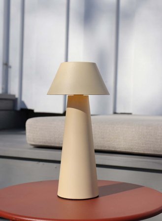 Max oppladbar bordlampe - vanilje