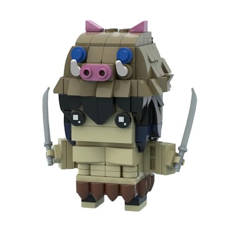 Buildmoc Japan Anime Demon Figur Tanjiro Nezuko Hashibira Kyoujurou MOC Brickheadz Byggstenar Leksaker för Barn Barnpresent