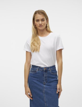 Vero Moda Vmpaula S/S T-Shirt Noos - White - L