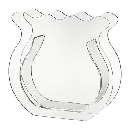 Akvarium Vase Transparent Tykk Akryl Utjevning Enkel Moderne Liten Fiskeskål for Familie Kontor Sovesal Transparent