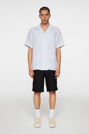 J.Lindeberg - Elio Linen Melange Shirt - Fashion - Blue - Men - M