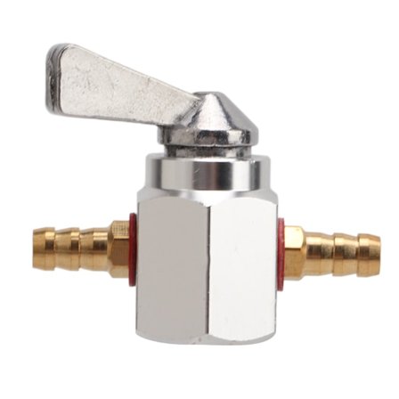 Alumiiniseoksesta valmistettu moottoripyörän polttoainehana-kytkin sulkuventtiilin varaosa, hopea