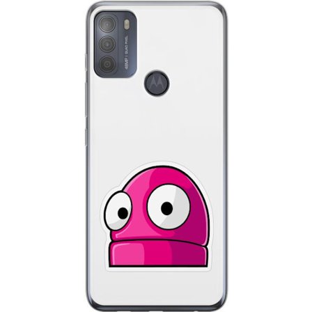 Kompatibel Mobilcover til Motorola Motorola Moto G50 Rosa tegneseriefigur med store øjne i legende og humoristisk stil