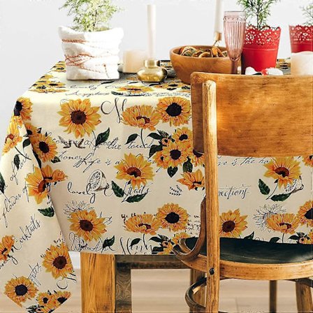 Oval dug, der passer til ovale borde, vandtætte duge, der passer til spisestue, indendørs, udendørs, dekorativ dug til hjemmet