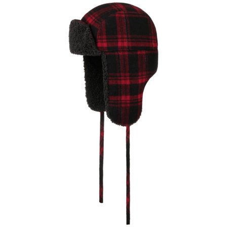 Stetson Bomper Cap Shadow Plaid Men beanies Red M