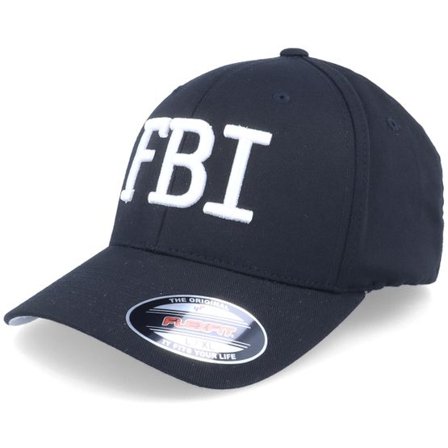Iconic - Svart flexfit Keps - FBI 3D Black Flexfit @ Hatstore